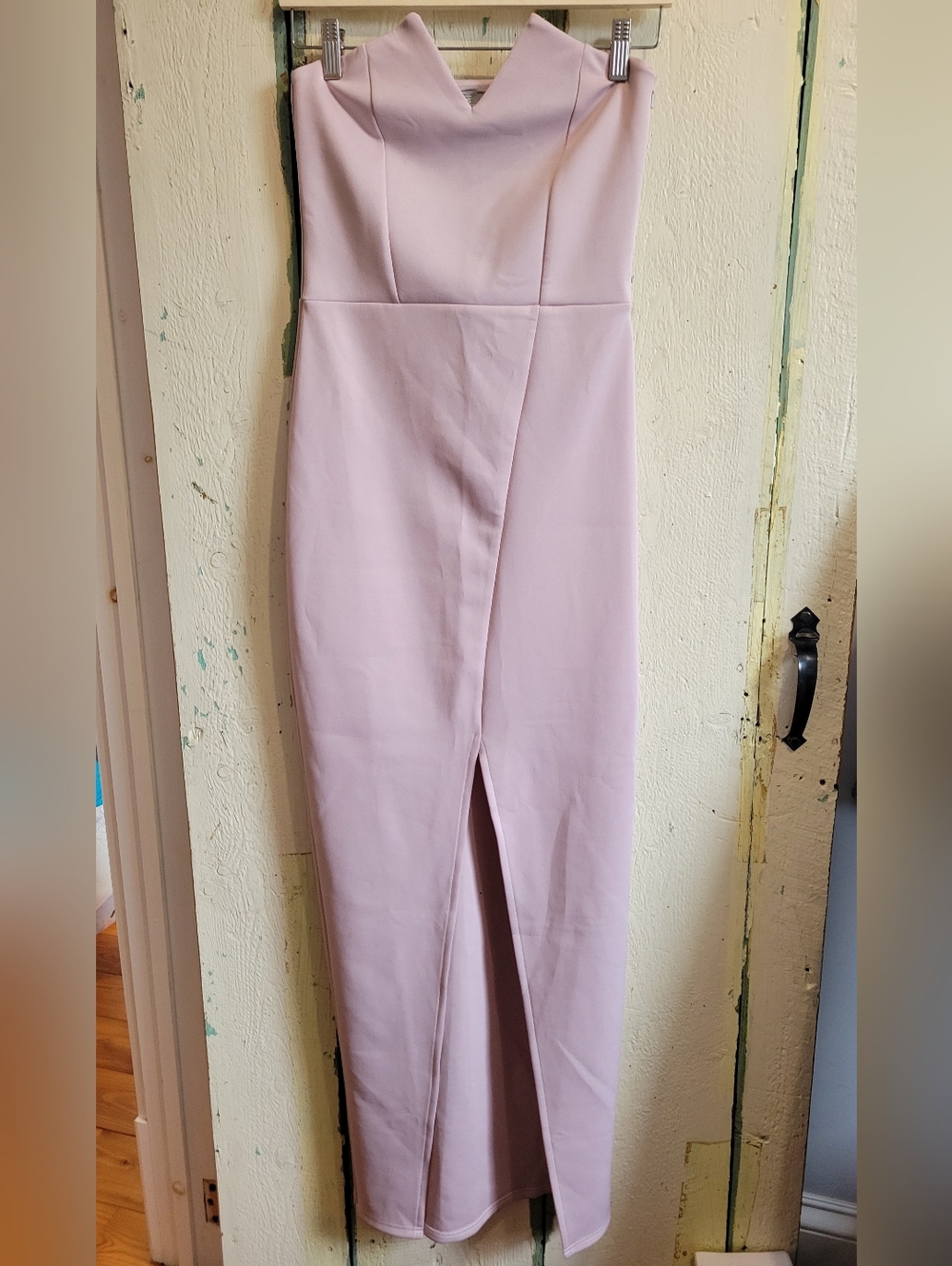 ASOS Lilas Pencil Strapless Dress with Front Slit *Never Worn